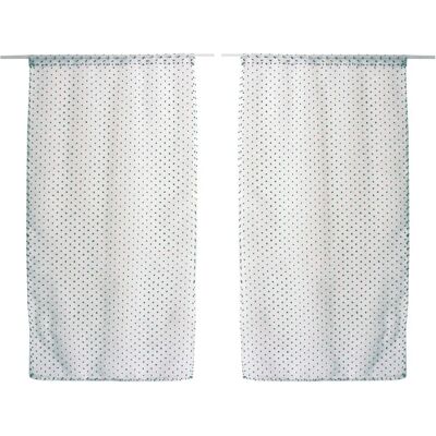 Enjoy Paire de Voilages Lolita 60x120cm Blanc & Vert Jade - Publicité Enjoy Paire de Voilages Lolita 60x120cm Blanc & Vert Jade - Publicité