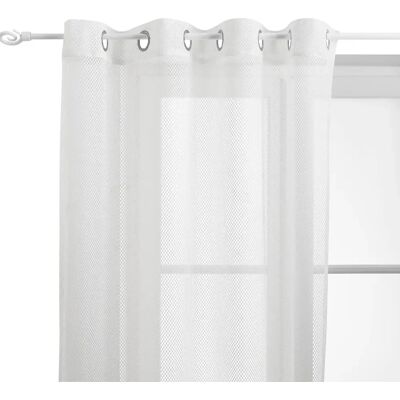 ATMOSPHERA Rideau Voilage Zina 140x240cm Blanc - Publicité ATMOSPHERA Rideau Voilage Zina 140x240cm Blanc - Publicité