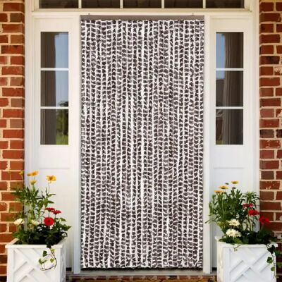 vidaXL Voile Anti-Insectes Marron et Blanc 100x220 cm Chenille - Insect Curtain - Publicité vidaXL Voile Anti-Insectes Marron et Blanc 100x220 cm Chenille - Insect Curtain - Publicité
