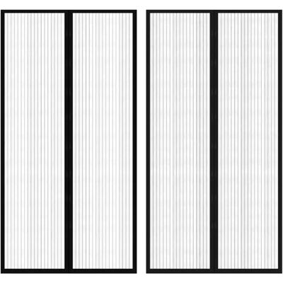 vidaXL Rideau porte contre insectes Noir Magnétique 210x100cm - Publicité vidaXL Rideau porte contre insectes Noir Magnétique 210x100cm - Publicité