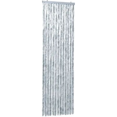 Decoshop26 Rideau Anti-Insectes - Blanc/Gris - Publicité Decoshop26 Rideau Anti-Insectes - Blanc/Gris - Publicité