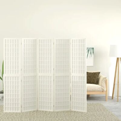 vidaXL Blanc 200x170cm Paravent Style Japonais - Publicité vidaXL Blanc 200x170cm Paravent Style Japonais - Publicité