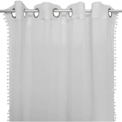 ATMOSPHERA Rideau pour chambre d'enfant à pompoms gris - 140 x 240 cm - Publicité ATMOSPHERA Rideau pour chambre d'enfant à pompoms gris - 140 x 240 cm - Publicité