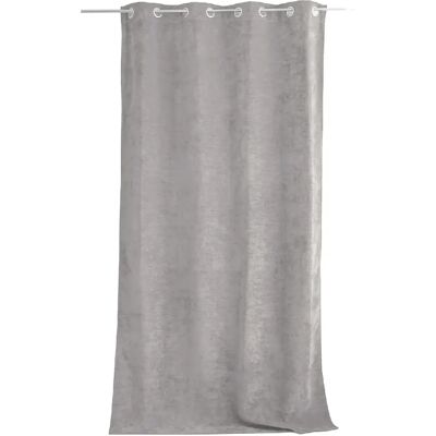 Toilinux Rideau thermique et occultant en velours - 140 x 260 cm - Gris clair - Publicité Toilinux Rideau thermique et occultant en velours - 140 x 260 cm - Gris clair - Publicité