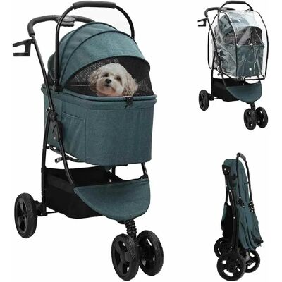 vidaXL Poussette Pliante pour Animaux Vert 78 x 54 x 101 cm Polyester - Publicité vidaXL Poussette Pliante pour Animaux Vert 78 x 54 x 101 cm Polyester - Publicité