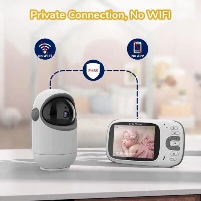 Babyphone Camera Sans Fil Écran 3.2 Pouces Vision Nocturne Température Noir YONIS - Publicité Babyphone Camera Sans Fil Écran 3.2 Pouces Vision Nocturne Température Noir YONIS - Publicité