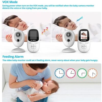 Babyphone Camera Vision Nocturne Écran 2 Pouces Température Sans Fil Noir YONIS - Publicité Babyphone Camera Vision Nocturne Écran 2 Pouces Température Sans Fil Noir YONIS - Publicité