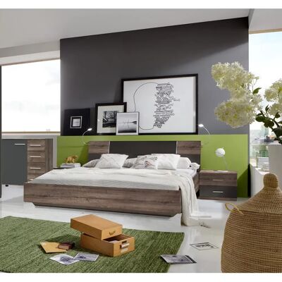 Pegane Chambre Complète Adulte - Chêne Chataigne/Graphite - Publicité Pegane Chambre Complète Adulte - Chêne Chataigne/Graphite - Publicité