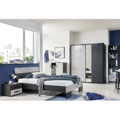 Pegane Chambre complète enfant - Graphite - Publicité Pegane Chambre complète enfant - Graphite - Publicité