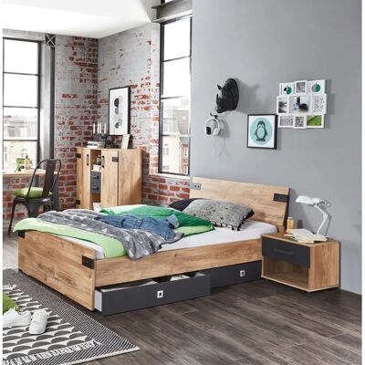 Pegane Chambre enfant complète - Chêne - Publicité Pegane Chambre enfant complète - Chêne - Publicité