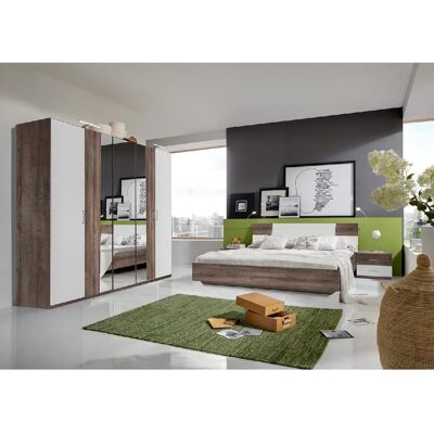 Pegane Chambre Complète Adulte - Chêne Chataigne/Blanc - Publicité Pegane Chambre Complète Adulte - Chêne Chataigne/Blanc - Publicité