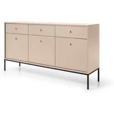 3XELIVING Commode : beige sable, 153,4 x 83 x 39 cm, pieds noires - Publicité 3XELIVING Commode : beige sable, 153,4 x 83 x 39 cm, pieds noires - Publicité