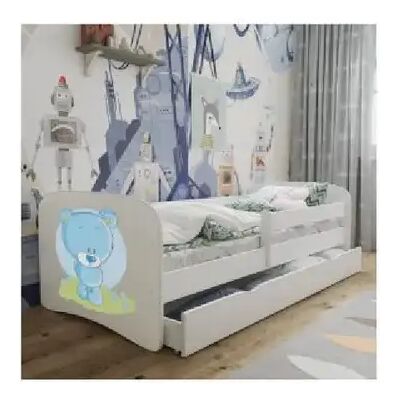 Lit pour enfants Babydreams avec tiroir, Bleu & Blanc - Publicité Lit pour enfants Babydreams avec tiroir, Bleu & Blanc - Publicité