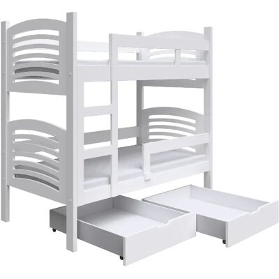 SELSEY - Lit superposé avec matelas Cami - 75x180 cm - Blanc - Publicité SELSEY - Lit superposé avec matelas Cami - 75x180 cm - Blanc - Publicité