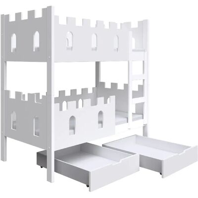SELSEY - Lit superposé Castelo - 75x180 cm - Blanc - Publicité SELSEY - Lit superposé Castelo - 75x180 cm - Blanc - Publicité