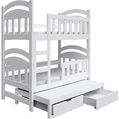 SELSEY - Lit superposé 3 couchages Dopio - 75x180 cm - Blanc - Publicité SELSEY - Lit superposé 3 couchages Dopio - 75x180 cm - Blanc - Publicité