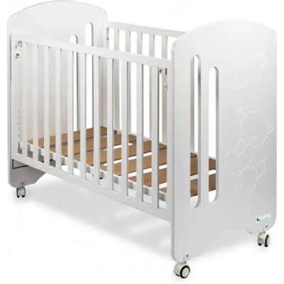 Berceau en bois blanc Interbaby 60x120 avec Matelas - Lit Bébé - Publicité Berceau en bois blanc Interbaby 60x120 avec Matelas - Lit Bébé - Publicité