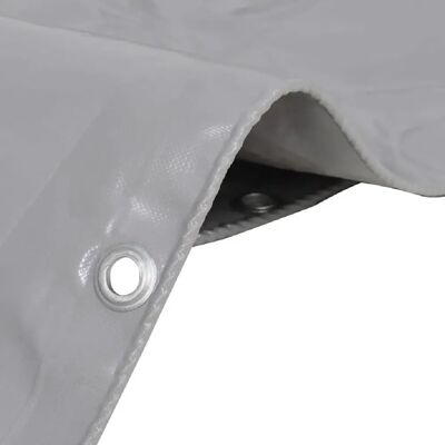 HELLOSHOP26 - Lona 3 x 6 m - PVC-coated - Gris - Tarp - Publicité HELLOSHOP26 - Lona 3 x 6 m - PVC-coated - Gris - Tarp - Publicité