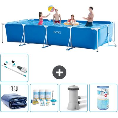 Intex - A256 - 450x220x84 cm - Bleu - Piscine - Publicité Intex - A256 - 450x220x84 cm - Bleu - Piscine - Publicité