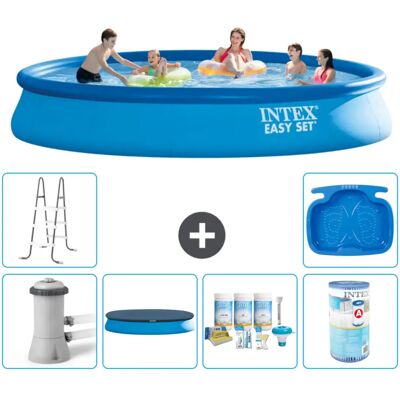 Intex Easy Set - 457x84 cm - Bleue - Publicité Intex Easy Set - 457x84 cm - Bleue - Publicité