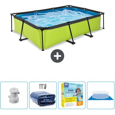 EXIT Piscine Rectangulaire Structure Chaux - 300 x 200 x 65 cm - Publicité EXIT Piscine Rectangulaire Structure Chaux - 300 x 200 x 65 cm - Publicité