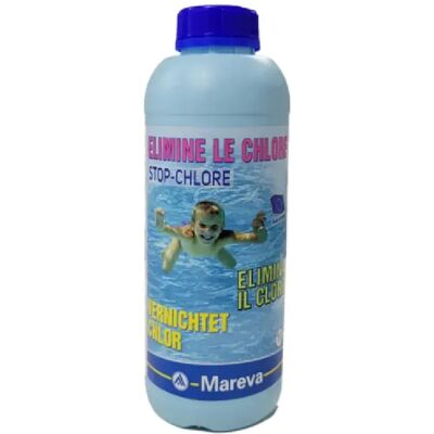 Stop chlore MAREVA 1L - Publicité Stop chlore MAREVA 1L - Publicité