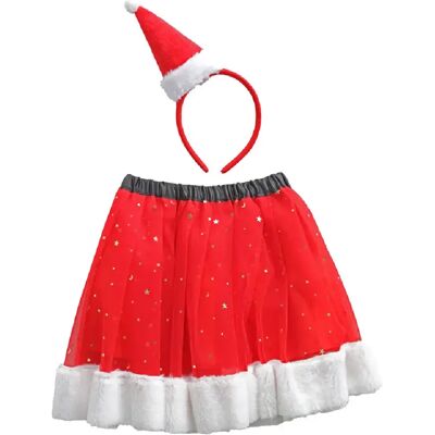 Rubies RUBIE S FRANCE - Tutu Noël Rouge & Serre-tête Mini Chapeau - Publicité Rubies RUBIE S FRANCE - Tutu Noël Rouge & Serre-tête Mini Chapeau - Publicité