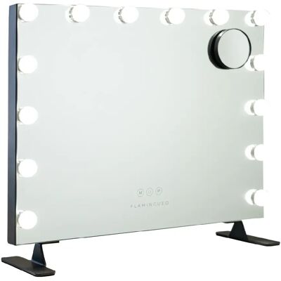 Flamingueo Miroir Maquillage Lumineux 14 LED Métal 58x51x15cm Noir - Publicité Flamingueo Miroir Maquillage Lumineux 14 LED Métal 58x51x15cm Noir - Publicité