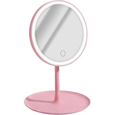 Avizar Miroir de Maquillage Rond à LED sur Pied avec Commande Frontale Rose - Publicité Avizar Miroir de Maquillage Rond à LED sur Pied avec Commande Frontale Rose - Publicité