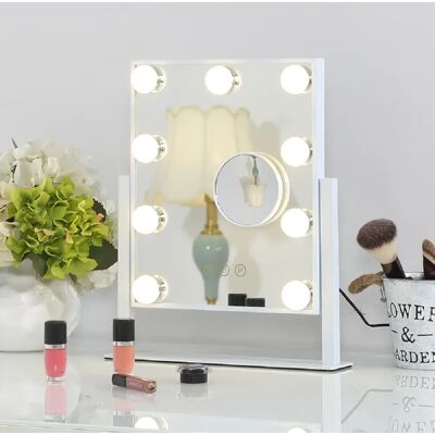 FENCHILIN DC117-2 Miroir de maquillage Blanc - Publicité FENCHILIN DC117-2 Miroir de maquillage Blanc - Publicité