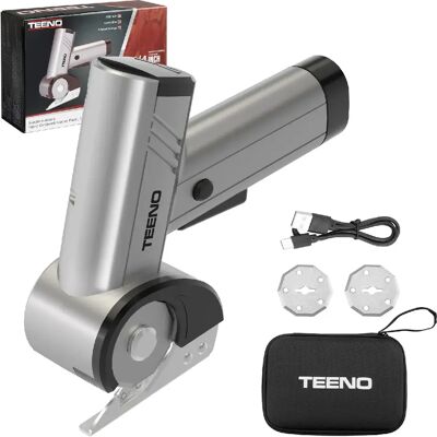 TEENO Ciseaux électriques sans fil 4,2V 2 lames Gris - Publicité TEENO Ciseaux électriques sans fil 4,2V 2 lames Gris - Publicité
