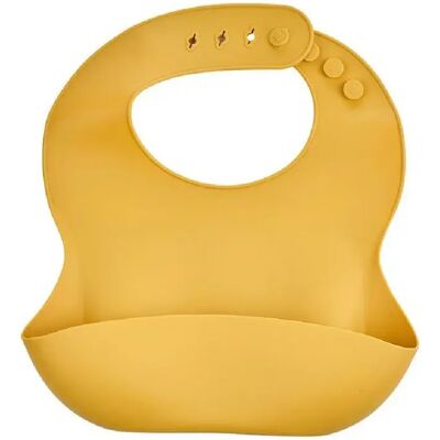 Thermobaby Bavoir silicone 2157049 avec poche attrape-miettes Jaune miel - Publicité Thermobaby Bavoir silicone 2157049 avec poche attrape-miettes Jaune miel - Publicité