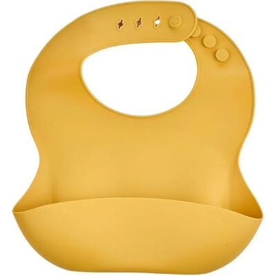 THERMOBABY - Bavoir en Silicone avec Ramasse-Miettes - Jaune Miel - Publicité THERMOBABY - Bavoir en Silicone avec Ramasse-Miettes - Jaune Miel - Publicité