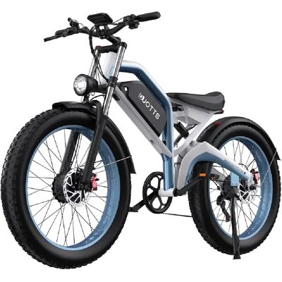 Duotts N26 Vélo électrique - 750W*2 48V20AH 26*4.0 - Blanc Bleu - Publicité Duotts N26 Vélo électrique - 750W*2 48V20AH 26*4.0 - Blanc Bleu - Publicité