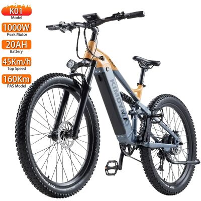 Vélo électrique Tout Terrain KIMDYMA 27.5" 1000W Moteur Jaune - Publicité Vélo électrique Tout Terrain KIMDYMA 27.5" 1000W Moteur Jaune - Publicité