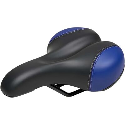 Avizar Selle Vélo Large 25 x 23 cm avec Ressorts idéales Vélo de Ville / VTT Noir / Bleu - Publicité Avizar Selle Vélo Large 25 x 23 cm avec Ressorts idéales Vélo de Ville / VTT Noir / Bleu - Publicité