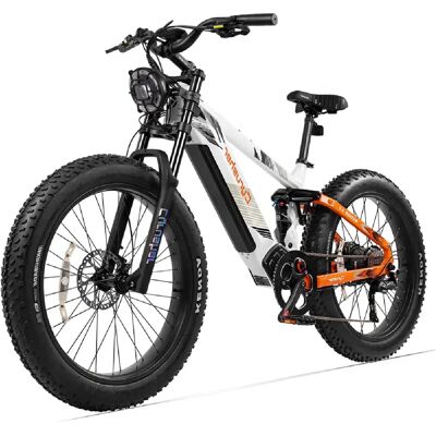Vélo électrique Cyrusher Ranger 2.0 Moteur 750W 52V 20AH Blanc - Publicité Vélo électrique Cyrusher Ranger 2.0 Moteur 750W 52V 20AH Blanc - Publicité