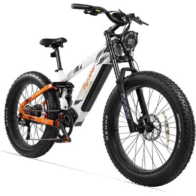 Cyrusher Ranger Vélo électrique 750W Moteur 52V 20AH Blanc - Publicité Cyrusher Ranger Vélo électrique 750W Moteur 52V 20AH Blanc - Publicité
