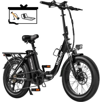 Vélo électrique Pliable Vitilan U3 20" 750W Noir - Publicité Vélo électrique Pliable Vitilan U3 20" 750W Noir - Publicité