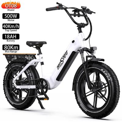 Vélo électrique ONESPORT OT08 20" 500W Moteur 48V 18AH Blanc - Publicité Vélo électrique ONESPORT OT08 20" 500W Moteur 48V 18AH Blanc - Publicité