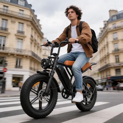 LIZIFLY Vélo Électrique 20"-48V 1000W Autonomie 75km-Suspension intégrale-7 vitesses -Noir - Publicité LIZIFLY Vélo Électrique 20"-48V 1000W Autonomie 75km-Suspension intégrale-7 vitesses -Noir - Publicité