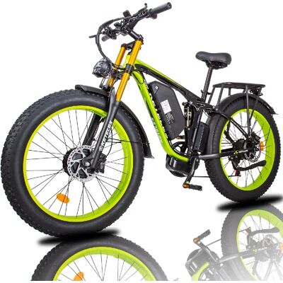 KETELES Vélo électrique tout-terrain Double moteur 2000W, batterie 48V 23Ah, Autonomie 100km - Publicité KETELES Vélo électrique tout-terrain Double moteur 2000W, batterie 48V 23Ah, Autonomie 100km - Publicité