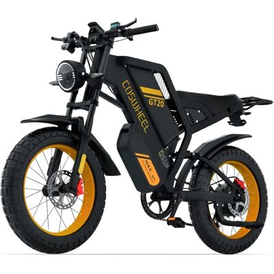 COSWHEEL GT20 MAX Vélo Électrique 3000W 60V 40Ah Samsung 72km/h - Publicité COSWHEEL GT20 MAX Vélo Électrique 3000W 60V 40Ah Samsung 72km/h - Publicité