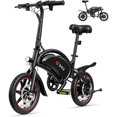 DYU D3S Vélo électrique - Design pliant compact, roues 14", moteur 250W, autonomie 50KM, 100% conforme à la législation européenne - Publicité DYU D3S Vélo électrique - Design pliant compact, roues 14", moteur 250W, autonomie 50KM, 100% conforme à la législation européenne - Publicité