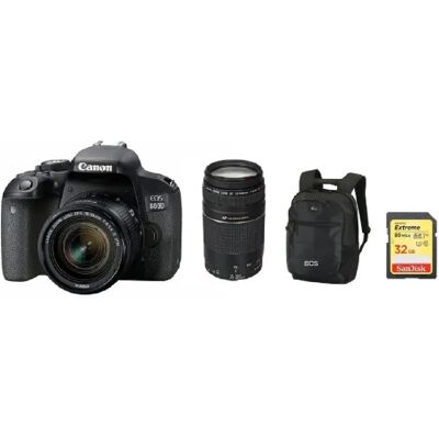 Canon EOS 800D Kit EF-S 18-55mm + Backpack - Publicité Canon EOS 800D Kit EF-S 18-55mm + Backpack - Publicité