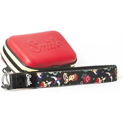 Étui Compact Smile Pin Up Rouge - Appareil Photo - Publicité Étui Compact Smile Pin Up Rouge - Appareil Photo - Publicité