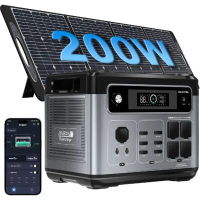 Station énergétique portable OUKITEL P2400E 2400W panneau solaire 200W - Publicité Station énergétique portable OUKITEL P2400E 2400W panneau solaire 200W - Publicité