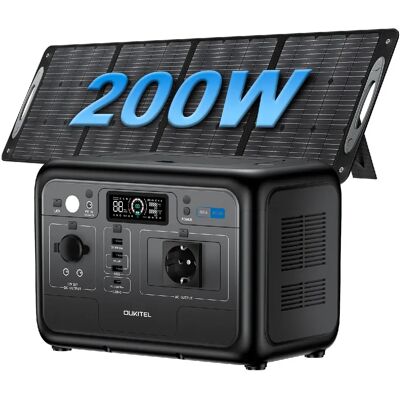 Station énergétique portable OUKITEL P800E 800W 512Wh panneau solaire 200W - Publicité Station énergétique portable OUKITEL P800E 800W 512Wh panneau solaire 200W - Publicité
