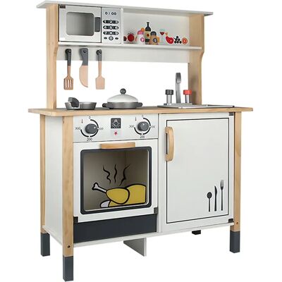 Avizar Cuisine en bois pour enfant - Marron - Publicité Avizar Cuisine en bois pour enfant - Marron - Publicité