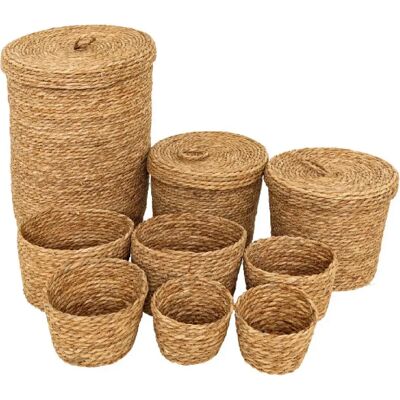 Atmosphera Ensemble de 9 paniers ronds beige - Rangement - Publicité Atmosphera Ensemble de 9 paniers ronds beige - Rangement - Publicité